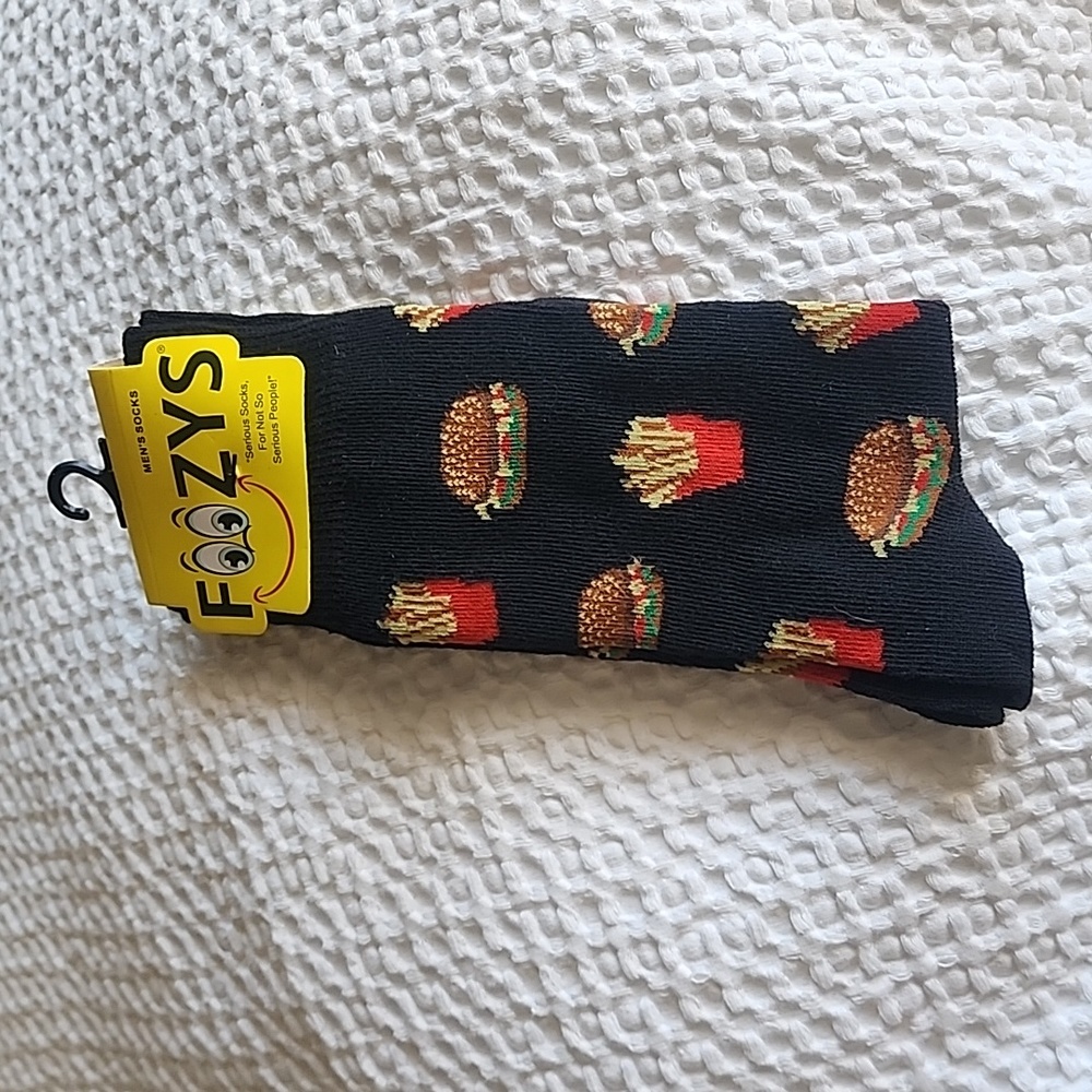 3/$20 Foozy Funny Burger and Fries Socks!
